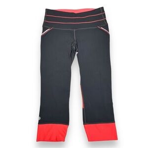 Athleta Women’s Vibe Relay Capri Gray Pink Size Small